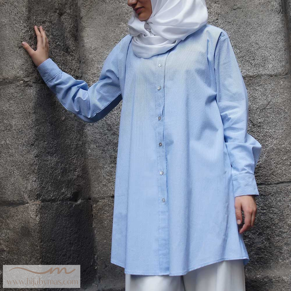 Túnica algodón cuello mao