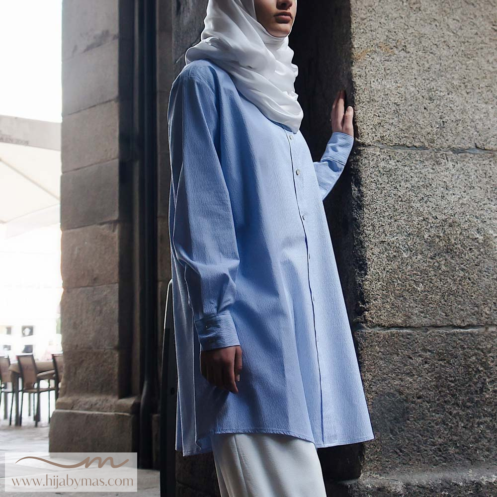 Túnica algodón cuello mao